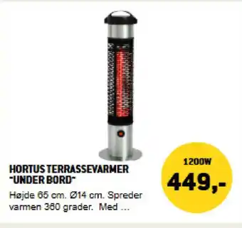 XL-BYG Hortus terrassevarmer "under bord" tilbud