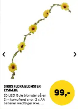 XL-BYG Sirus flora blomster lyskæde tilbud