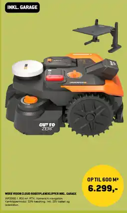 XL-BYG Worx vision cloud robotplæneklipper inkl. garage tilbud
