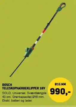 XL-BYG Bosch teleskophækkeklipper 18v tilbud