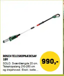 XL-BYG Bosch teleskopkædesav 18v tilbud