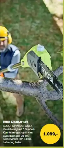 XL-BYG Ryobi grensav 18v tilbud