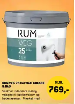 XL-BYG Rum væg 25 halvmat køkken & bad tilbud