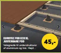 XL-BYG Eurotec fod eco XL justerbare fod tilbud