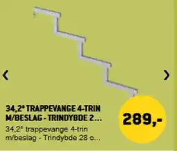 XL-BYG 34,2" Trappevange 4-trin m/beslag - trindybde 2.... tilbud