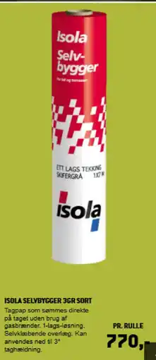 XL-BYG Isola selvbygger 3gr sort tilbud