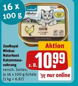 REWE DE ZooRoyal Minkas Naturkost Katzennass- nahrung tilbud