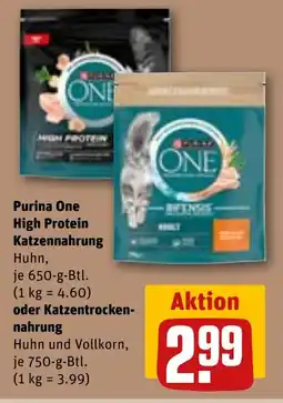 REWE DE Purina One High Protein Katzennahrung oder Katzentrocken- nahrung tilbud