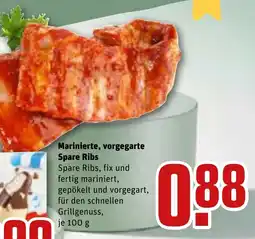REWE DE Marinierte, vorgegarte Spare Ribs tilbud