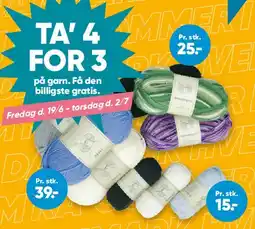 Bilka Garn - TA' 4 FOR 3 tilbud