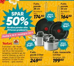 Bilka Tefal pander og gryder tilbud