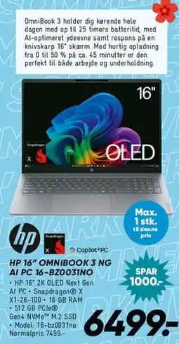 Bilka HP 16 Omnibook (16 OLED) tilbud