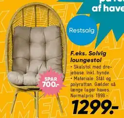 Bilka Solveig loungestol tilbud