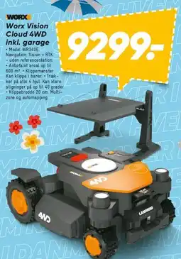Bilka Worx Vision Cloud 4WD (robotplæneklipper) tilbud
