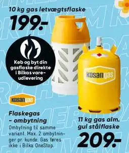Bilka Gasflasker / ombytning tilbud