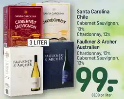 REMA 1000 Santa Carolina (3 liter) / Faulkner & Archer boxed wines tilbud