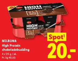 Lidl MILBONA High Protein chokoladebuddding tilbud