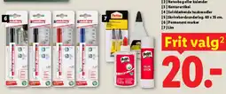 Lidl Permanent marker og lim tilbud