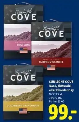 Lidl SUNLIGHT COVE (bag-in-box) Rosé, Zinfandel eller Chardonnay tilbud