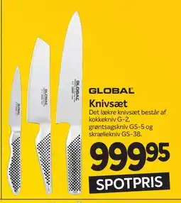Din Isenkræmmer GLOBAL Knivsæt tilbud