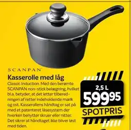 Din Isenkræmmer Scanpan Kasserolle med låg tilbud