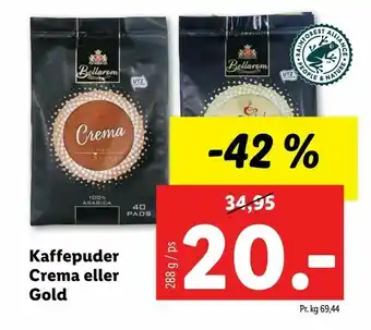 Kaffepuder Crema eller Gold