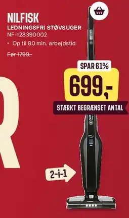 Skousen Nilfisk ledningsfri støvsuger tilbud