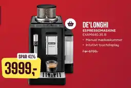 Skousen DE'LONGHI espressomaskine EXAM440.35.B tilbud