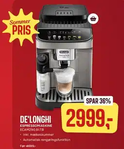 Skousen DE'LONGHI espressomaskine ECAM29.620.B tilbud