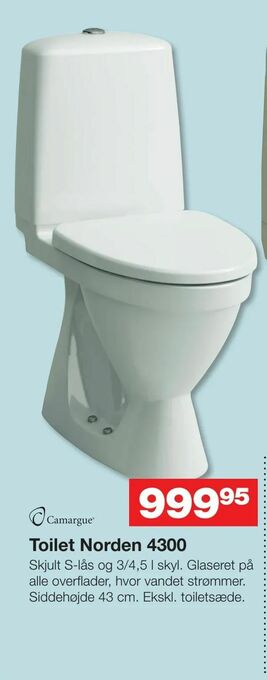 Bauhaus Toilet Norden 4300 tilbud