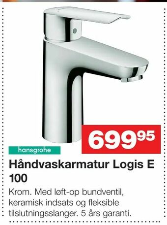 Bauhaus Håndvaskarmatur Logis E tilbud