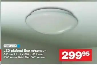 Bauhaus LED plafond Eco m/sensor tilbud
