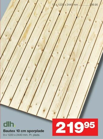 Bauhaus Bautex 10 cm sporplade tilbud