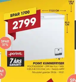 Punkt1 POINT KUMMEFRYSER tilbud