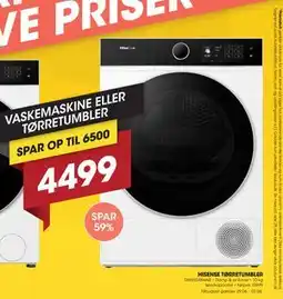 Punkt1 HISENSE TØRRETUMBLER tilbud