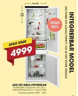 Punkt1 AEG INT. KØLE-/FRYSESKAB tilbud