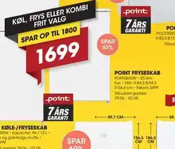 Punkt1 POINT FRYSESKAB tilbud
