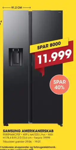 Punkt1 SAMSUNG AMERIKANERSKAB tilbud