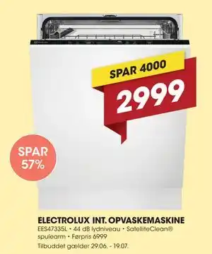 Punkt1 ELECTROLUX INT. OPVASKEMASKINE tilbud
