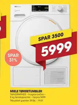 Punkt1 MIELE TØRRETUMBLER tilbud