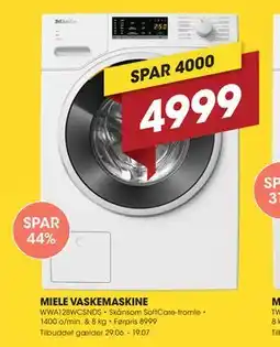 Punkt1 MIELE VASKEMASKINE tilbud