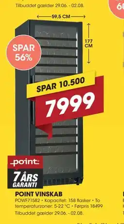Punkt1 POINT VINSKAB tilbud