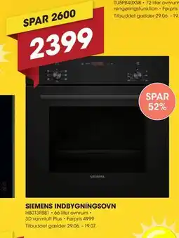 Punkt1 SIEMENS INDBYGNINGSOVN tilbud
