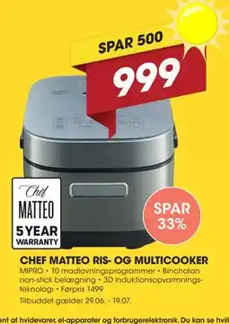 Punkt1 CHEF MATTEO RIS- OG MULTICOOKER tilbud