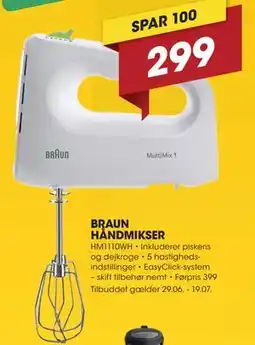 Punkt1 BRAUN HÅNDMIKSER tilbud