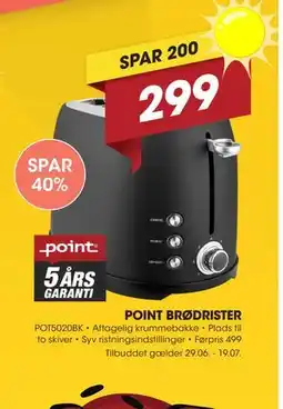 Punkt1 POINT BRØDRISTER tilbud