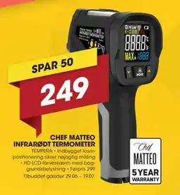 Punkt1 CHEF MATTEO INFRARØDT TERMOMETER tilbud