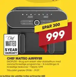 Punkt1 CHEF MATTEO AIRFRYER tilbud