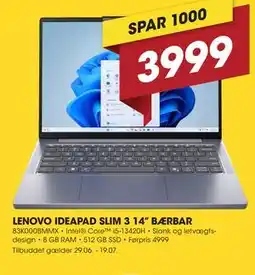 Punkt1 LENOVO IDEAPAD SLIM 3 14” BÆRBAR tilbud