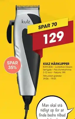 Punkt1 KULZ HÅRKLIPPER tilbud